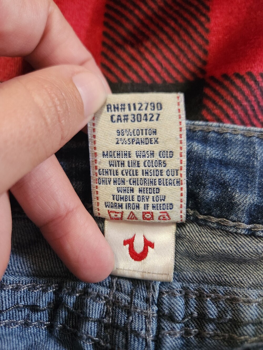True Religion Y2K Thick Stitch Flap Pocket Bootcut Jeans Medium Wash Size 28 - Picture 6 of 11